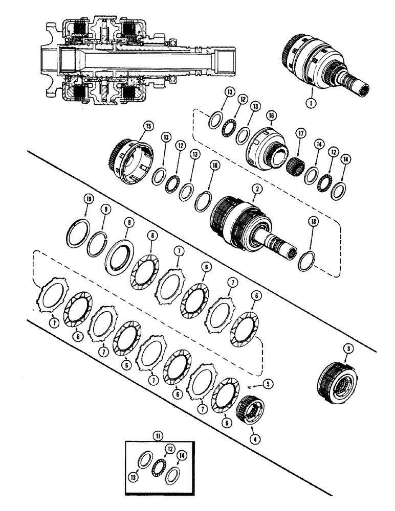 Схема запчастей Case 580 - (094) - A38133 POWER SHUTTLE CLUTCH, ROCKFORD (21) - TRANSMISSION