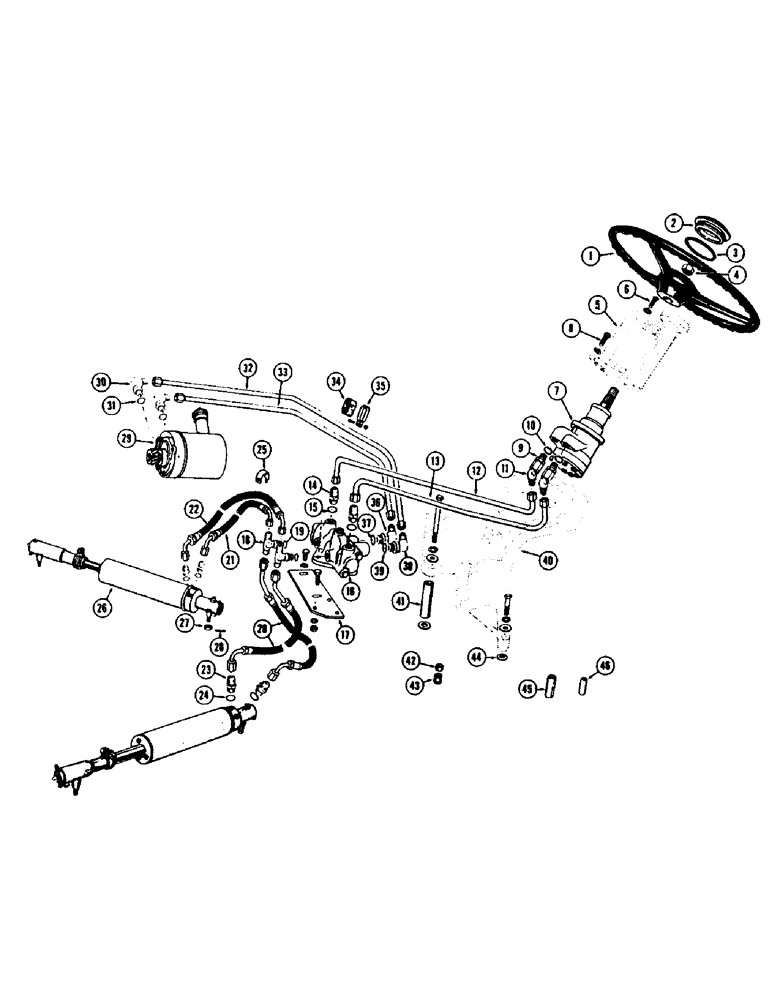 Схема запчастей Case 530CK - (110) - HYDRO-STATIC POWER STEERING (35) - HYDRAULIC SYSTEMS