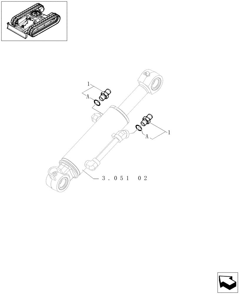 Схема запчастей Case CX16B - (3.051[01]) - CYLINDER DOZER HYD.LINES (86) - DOZER