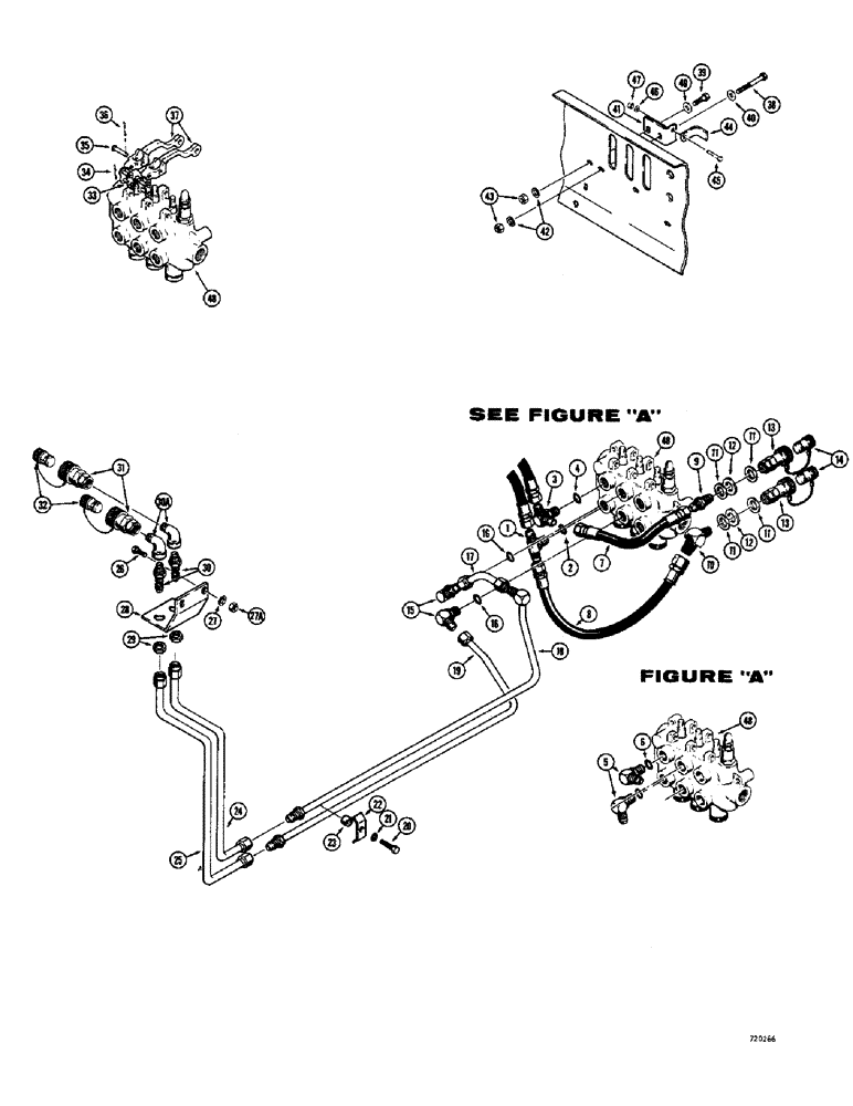 Схема запчастей Case 1530 - (076) - AUXILIARY HYDRAULIC SYSTEMS (08) - HYDRAULICS