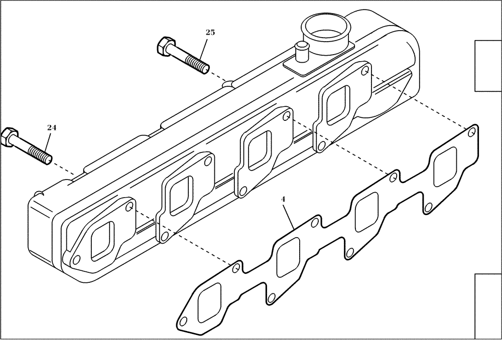 Схема запчастей Case 21D - (95.033[001]) - INTAKE MANIFOLD PLATE (S/N 561101-UP) No Description