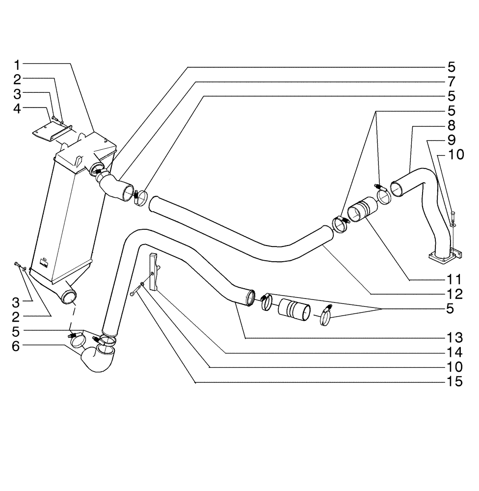 Схема запчастей Case 865B AWD - (02-21[01]) - AFTER COOLER (02) - ENGINE