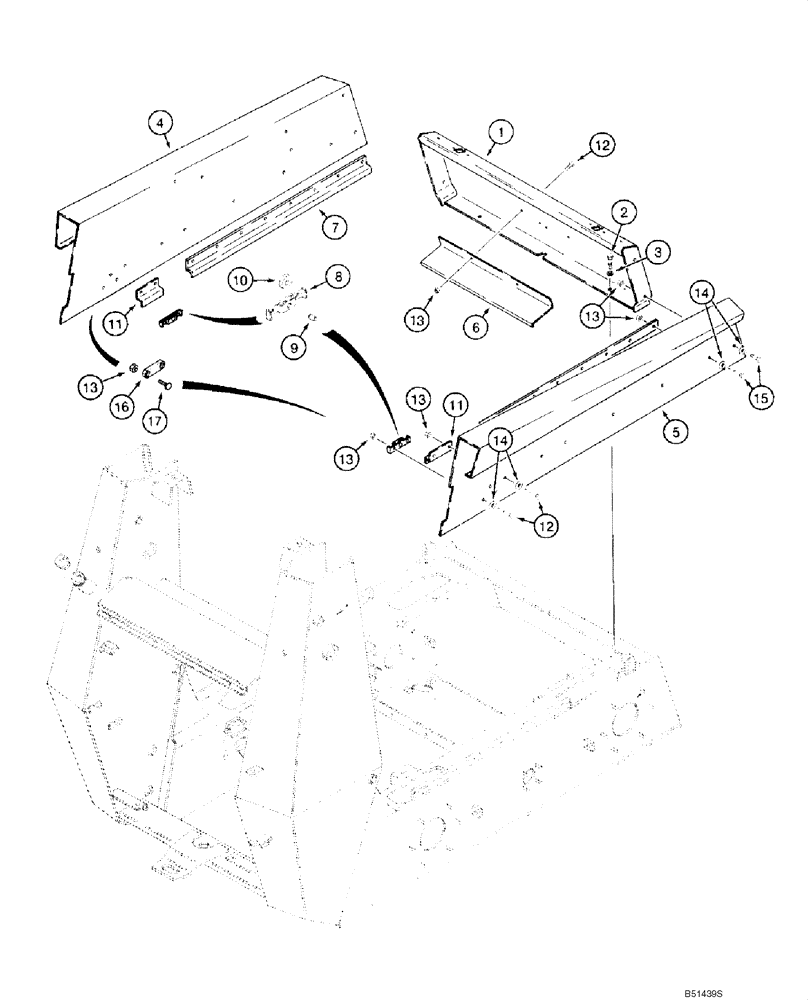 Схема запчастей Case 1845C - (09-35) - FENDERS - SUPPORT, FRONT, - JAF0040227 (09) - CHASSIS/ATTACHMENTS