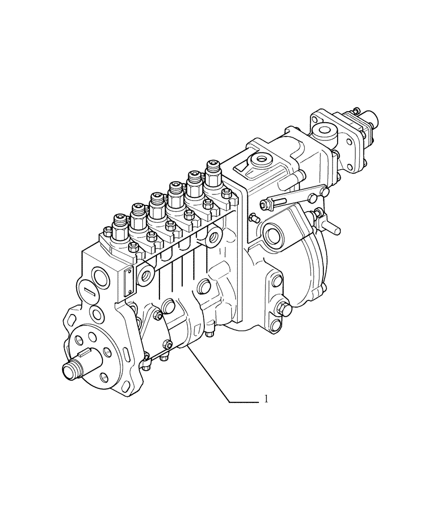 Схема запчастей Case 1850K LT - (0.140[02]) - INJECTION PUMP - VERSION (02) (01) - ENGINE