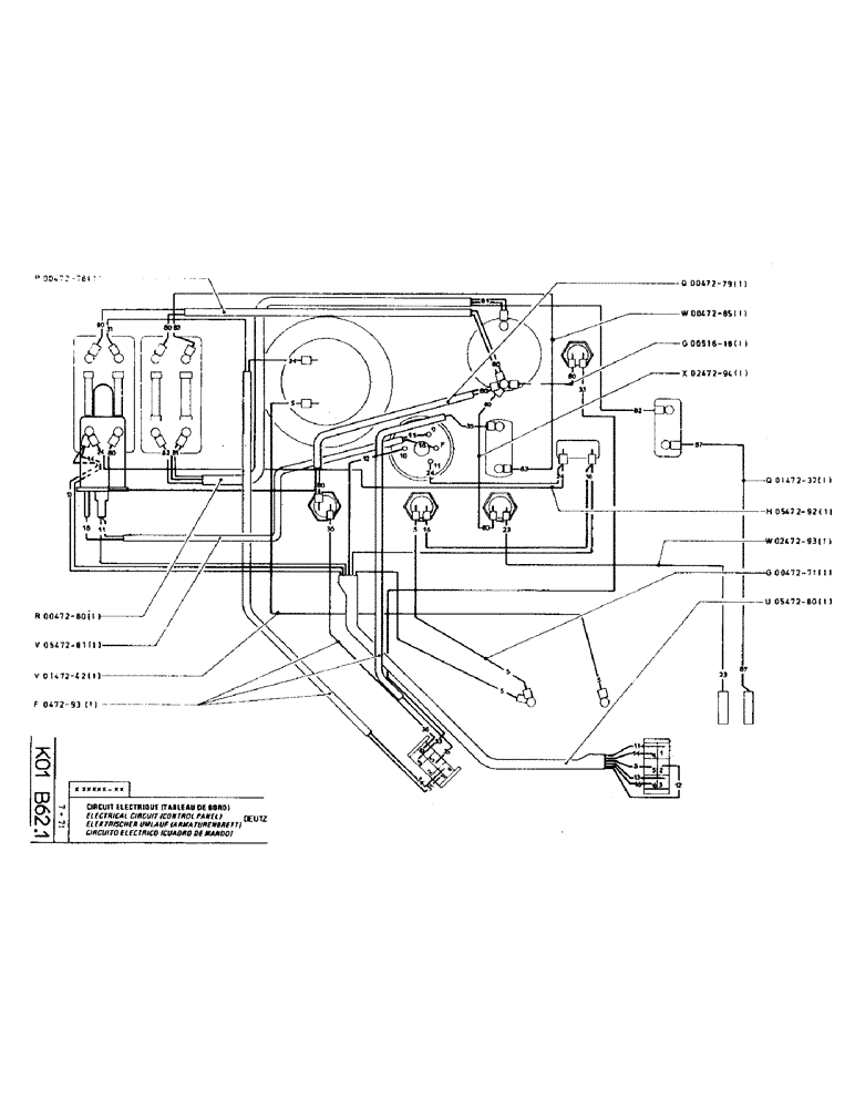 Схема запчастей Case TC45 - (077) - ELECTRICAL CIRCUIT (CONTROL PANEL) 