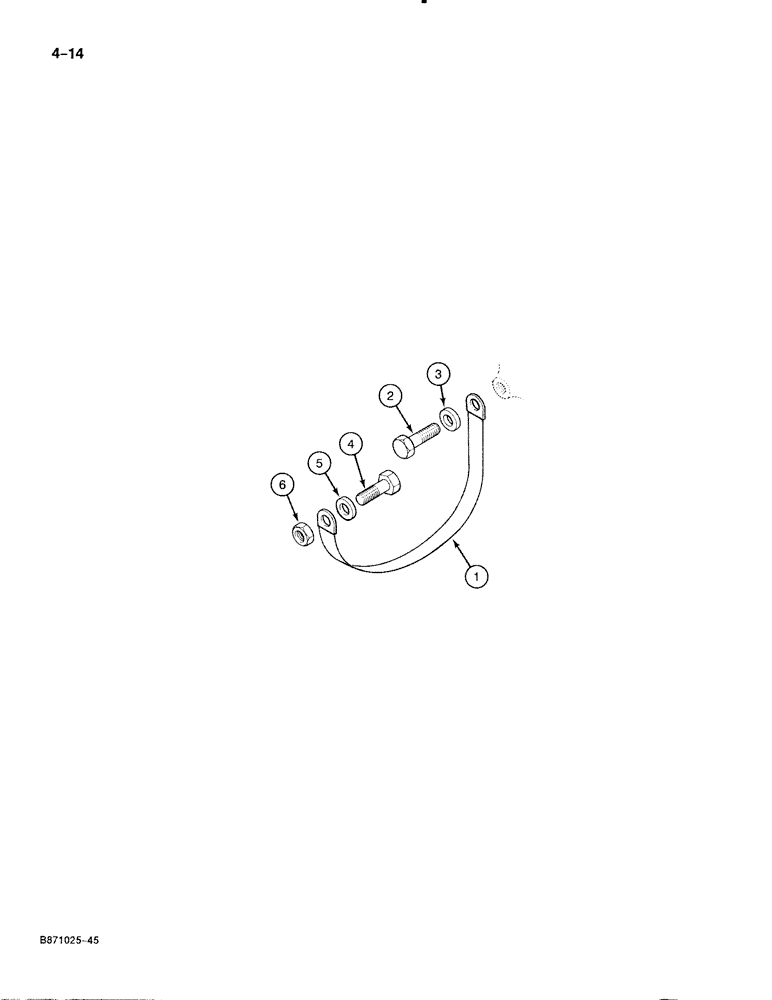 Схема запчастей Case 888 - (4-014) - ENGINE ELECTRICAL SYSTEM, ENGINE GROUND CABLE (04) - ELECTRICAL SYSTEMS