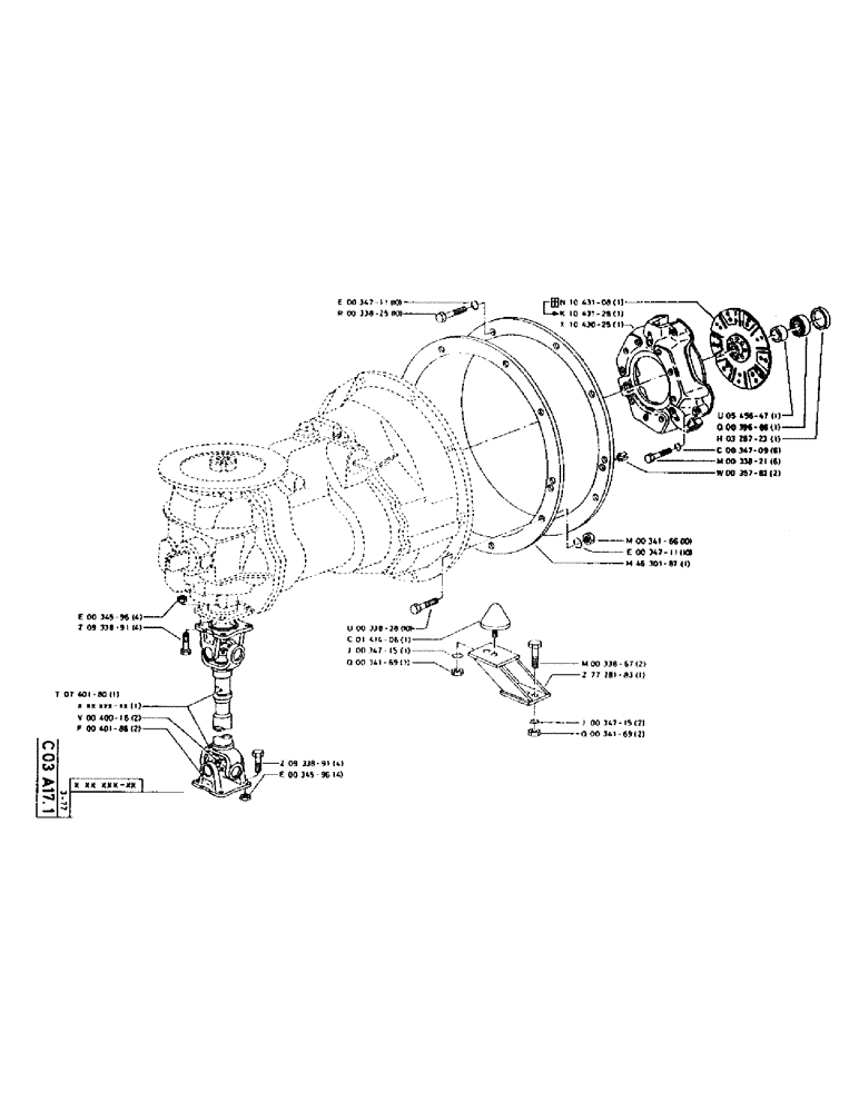 Схема запчастей Case 75P - (039) - CLUTCH (04) - UNDERCARRIAGE