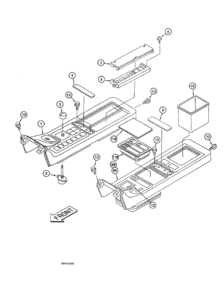 Схема запчастей Case 9060B - (4-34) - RH AND LH CONSOLE BOX CONTROL PANEL ASSEMBLIES (04) - ELECTRICAL SYSTEMS