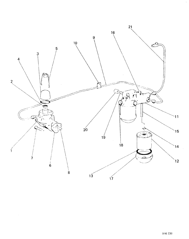 Схема запчастей Case 580F - (032) - ENGINE, FUEL FEED PUMP, FILTERS AND PIPES (10) - ENGINE