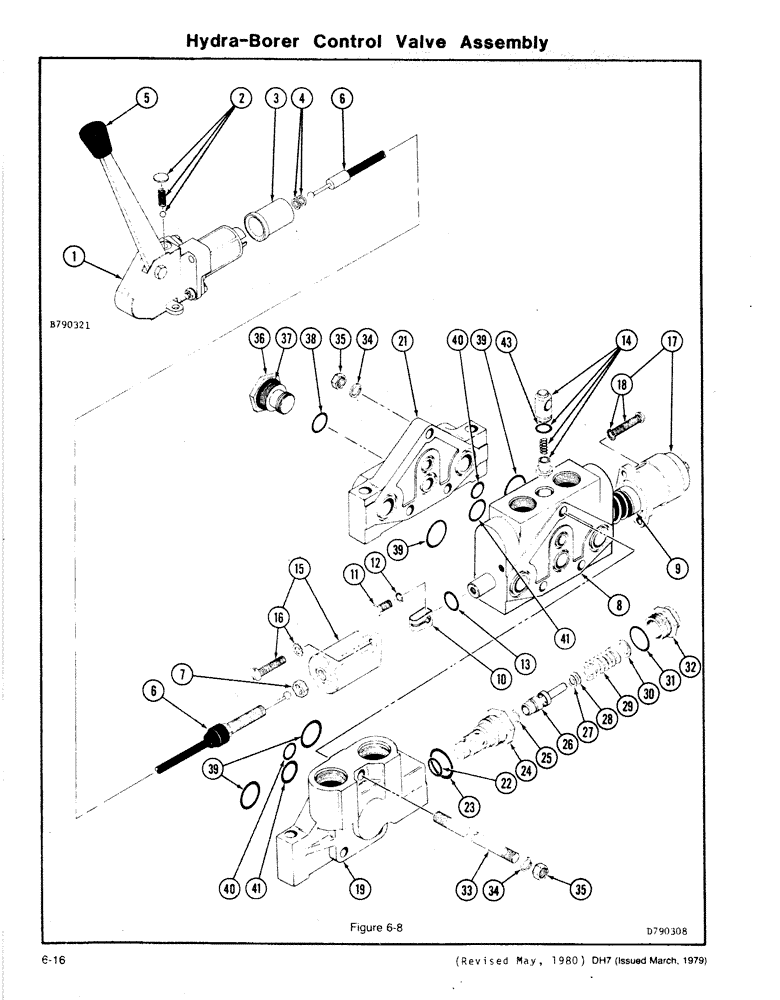 Схема запчастей Case DH7 - (6-16) - HYDRA-BORER CONTROL VALVE ASSEMBLY (89) - TOOLS