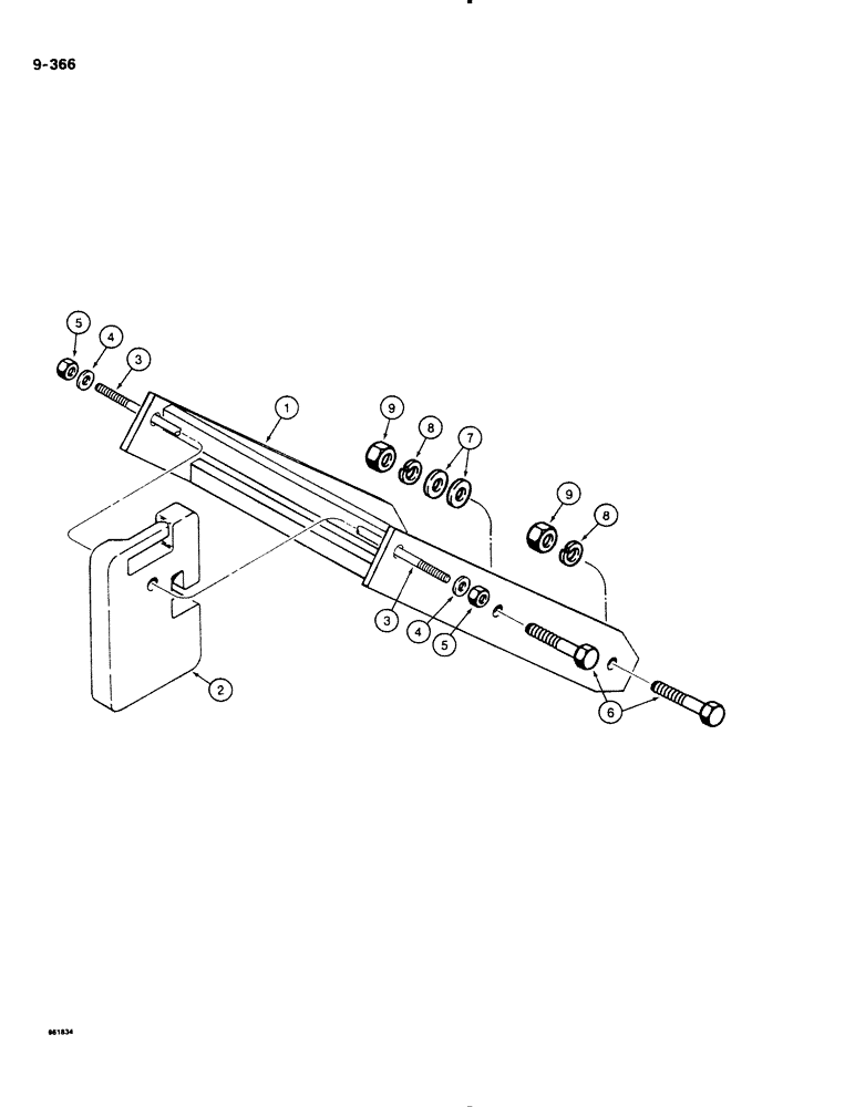 Схема запчастей Case DH4B - (9-366) - COUNTERWEIGHT (09) - CHASSIS/ATTACHMENTS