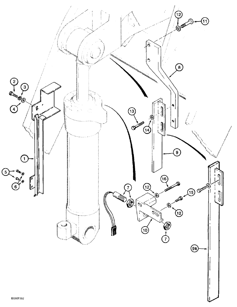 Схема запчастей Case 621B - (9-002) - LOADER BUCKET RETURN-TO-DIG, Z-BAR LOADER (09) - CHASSIS/ATTACHMENTS