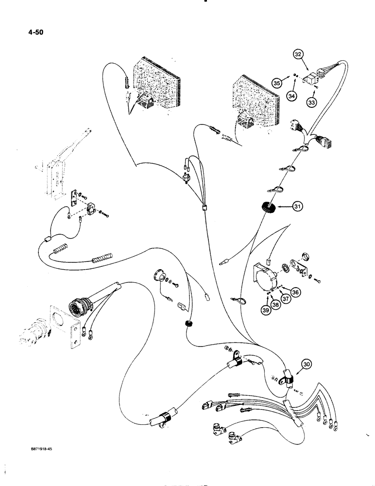 Схема запчастей Case W11B - (4-050) - FRONT ELECTRICAL HARNESS, P.I.N. 9164337 AND AFTER (04) - ELECTRICAL SYSTEMS