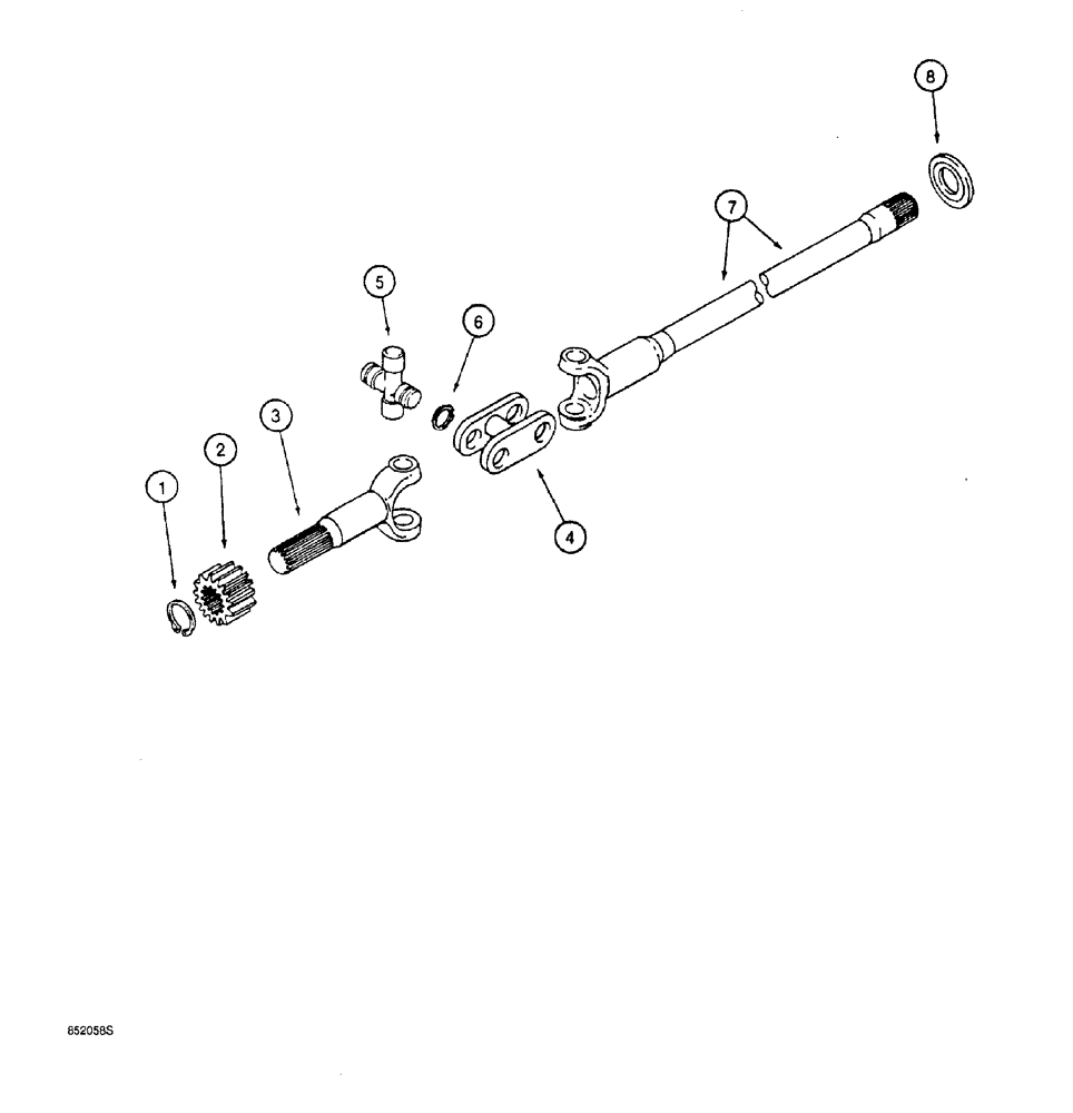 Схема запчастей Case 760 - (06-060) - FRONT AND REAR AXLES, AXLE SHAFTS, USED ON MODELS WITH AXLE SN B210 (23) - FOUR WHEEL DRIVE SYSTEM