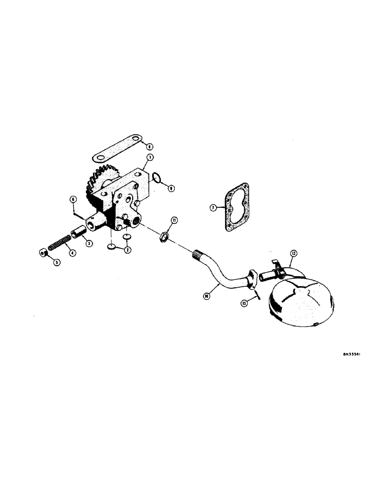 Схема запчастей Case 310D - (018) - OIL PUMP (01) - ENGINE