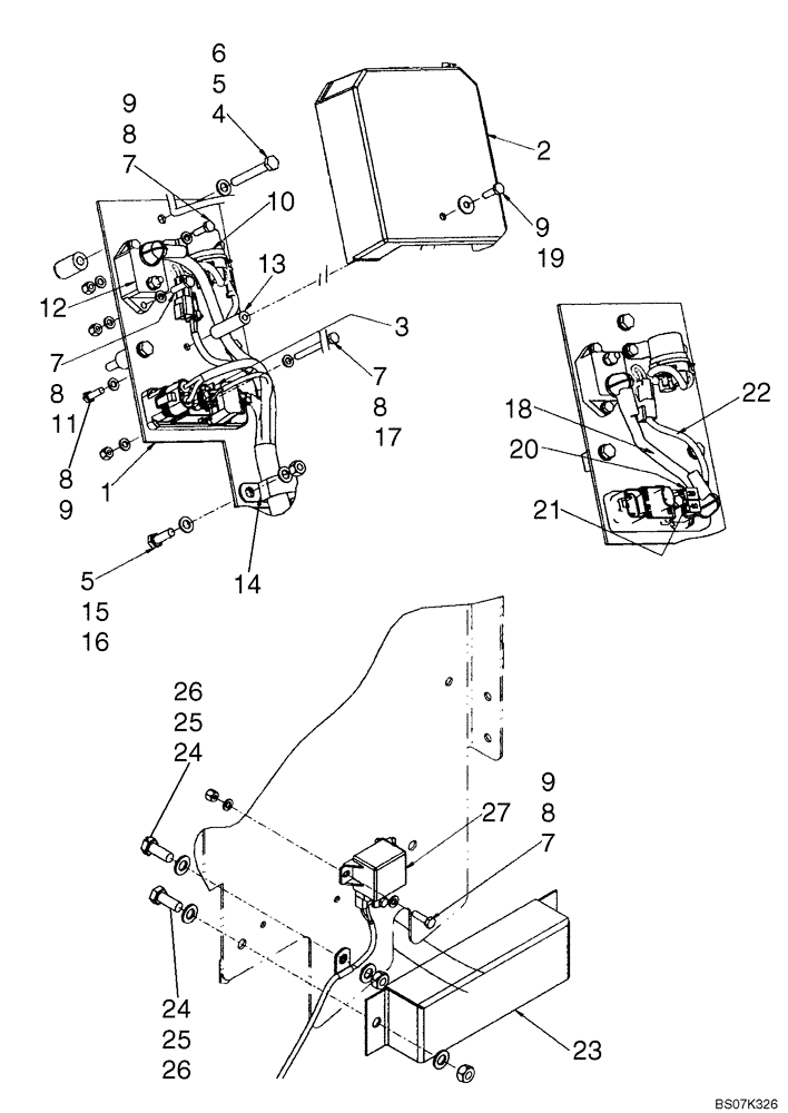 Схема запчастей Case 521E - (04-07) - HARNESS, ENGINE - FUSES AND RELAYS (04) - ELECTRICAL SYSTEMS