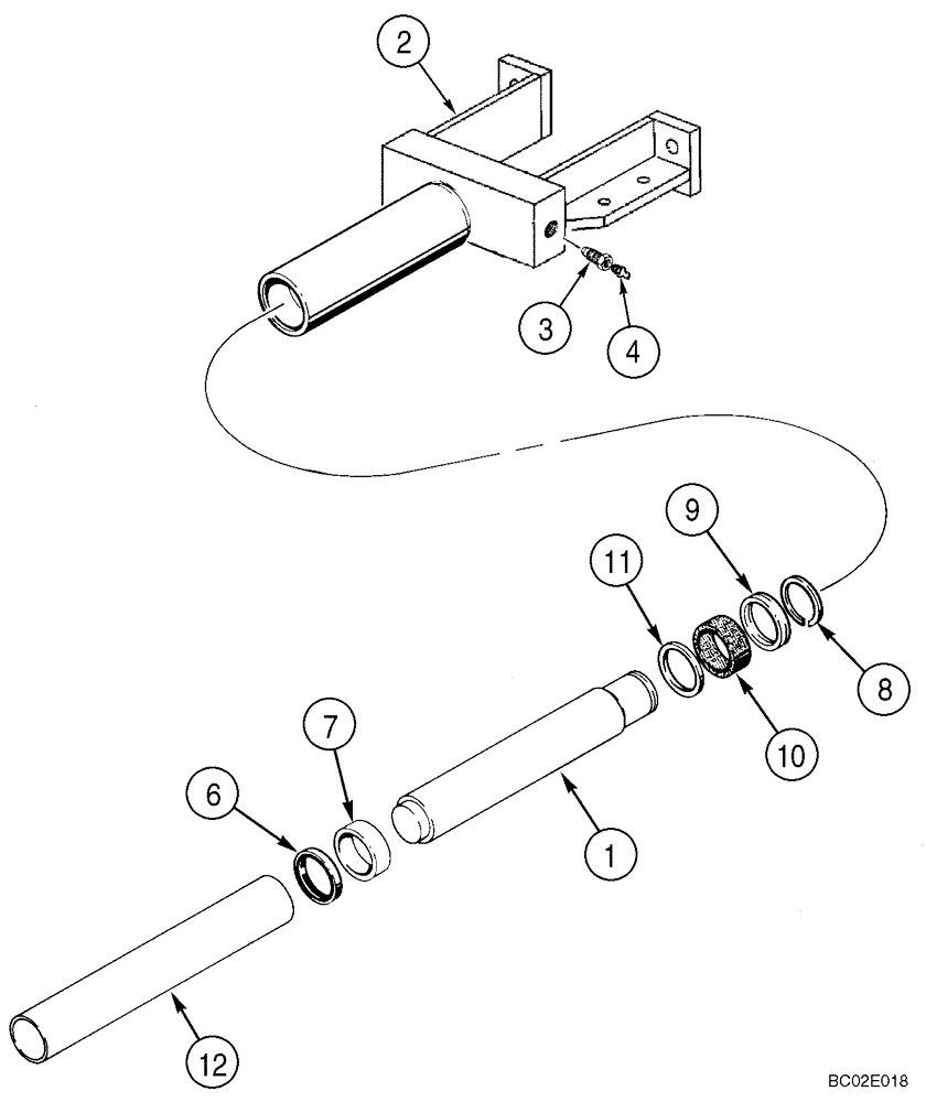 Схема запчастей Case 750K - (05-05) - TRACK ADJUSTER (11) - TRACKS/STEERING