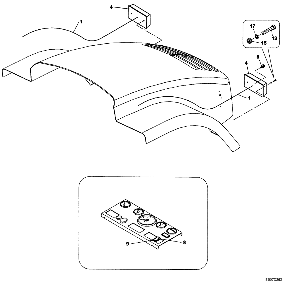 Схема запчастей Case SV212 - (04-001-06[01]) - ELECTRICAL - REAR LIGHTS (GROUP 422)( ND109579) (04) - ELECTRICAL SYSTEMS