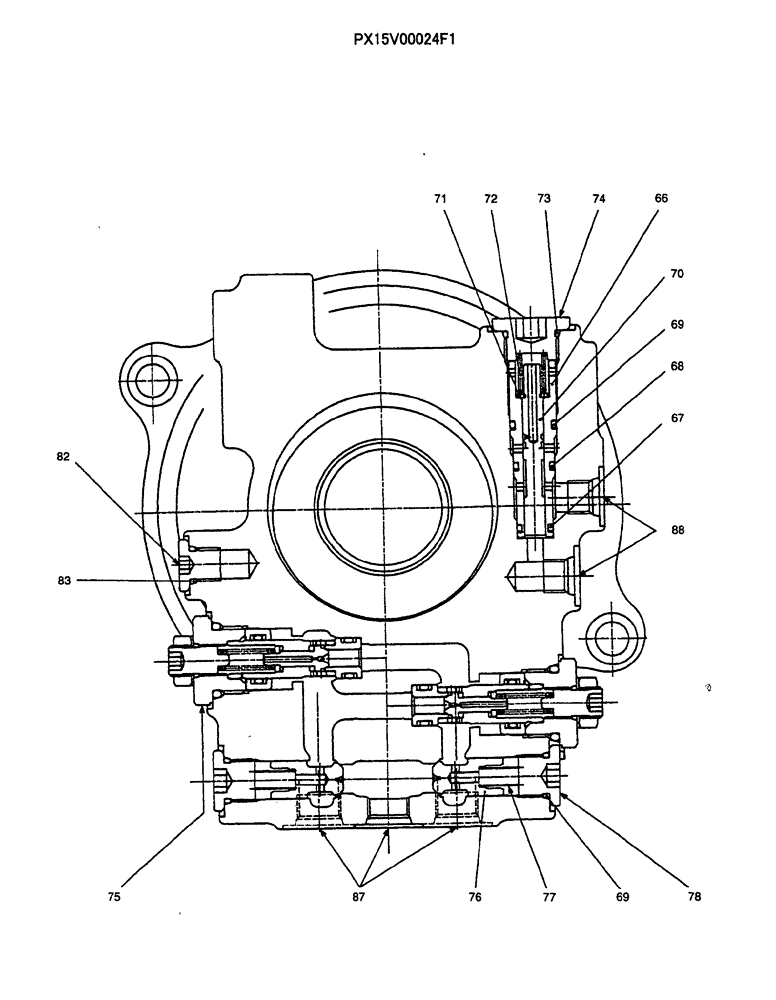 Схема запчастей Case CX36B - (HC300-01[1]) - MOTOR ASSY (SWING) (35) - HYDRAULIC SYSTEMS