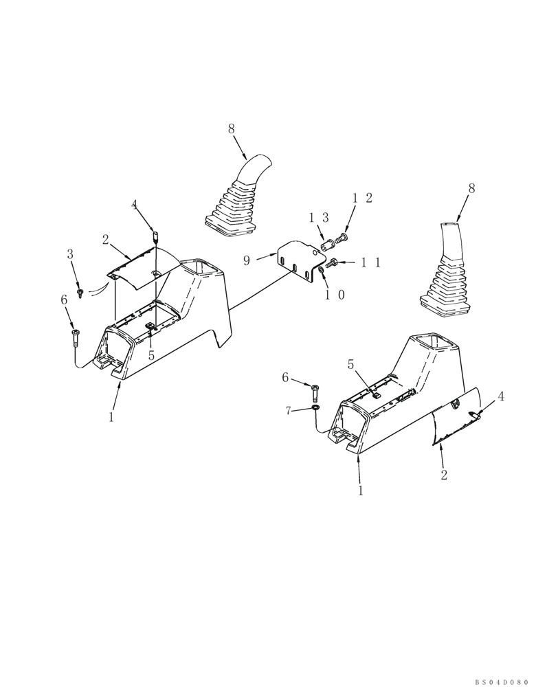 Схема запчастей Case 435 - (09-10) - CONSOLE, CONTROL (09) - CHASSIS