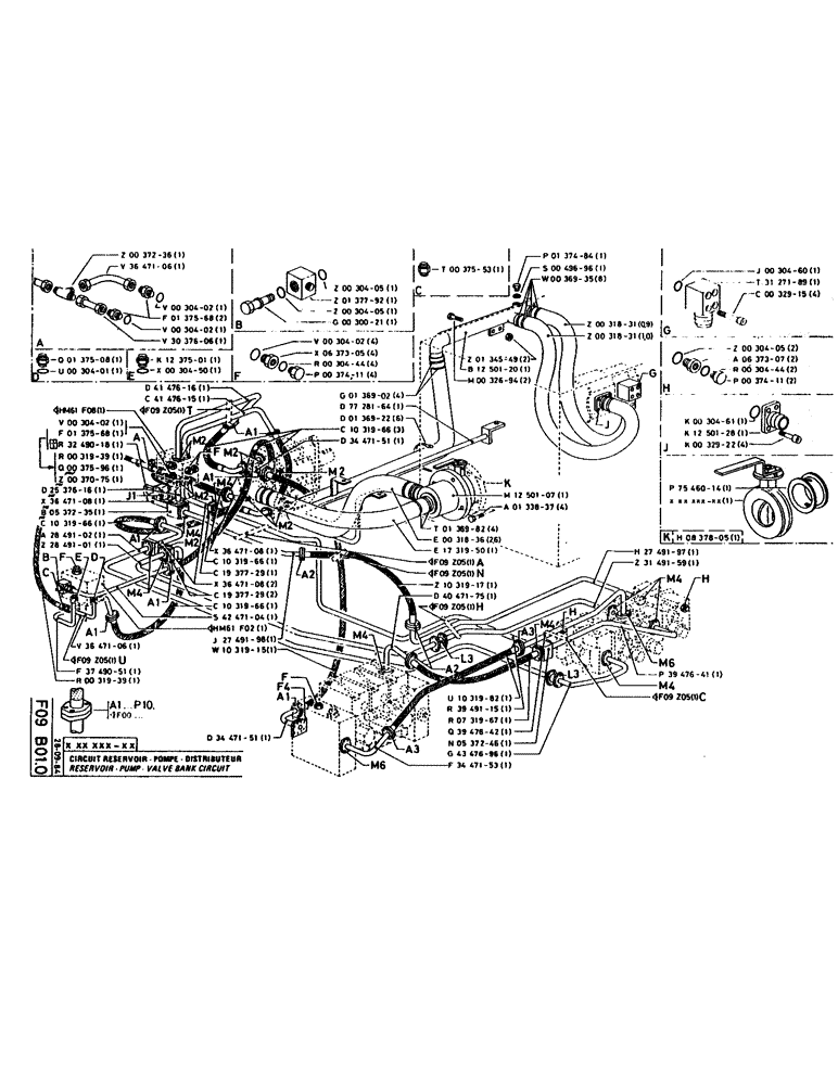 Схема запчастей Case 160CL - (098) - RESERVOIR - PUMP - VALVE BANK CIRCUIT (07) - HYDRAULIC SYSTEM