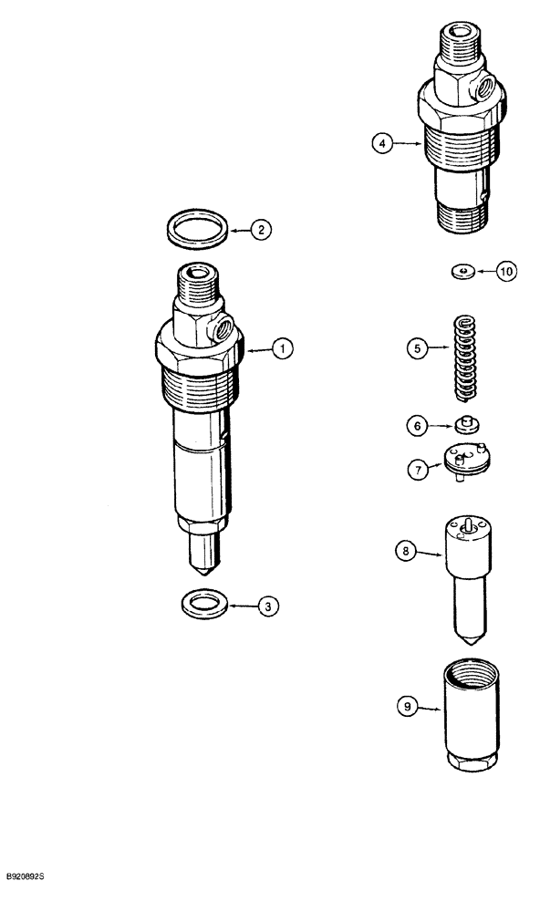 Схема запчастей Case 650G - (3-14) - FUEL INJECTION NOZZLE 4T-390 ENGINE PRIOR TO CRAWLER P.I.N. JJG0216449 (03) - FUEL SYSTEM