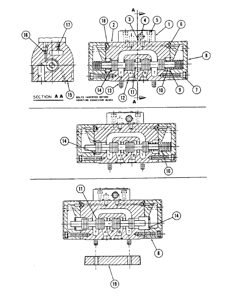 Схема запчастей Case 40BLC - (350) - DIRECTIONAL VALVE, (USED WITH ROTARY CUTTER) (18) - ATTACHMENT ACCESSORIES