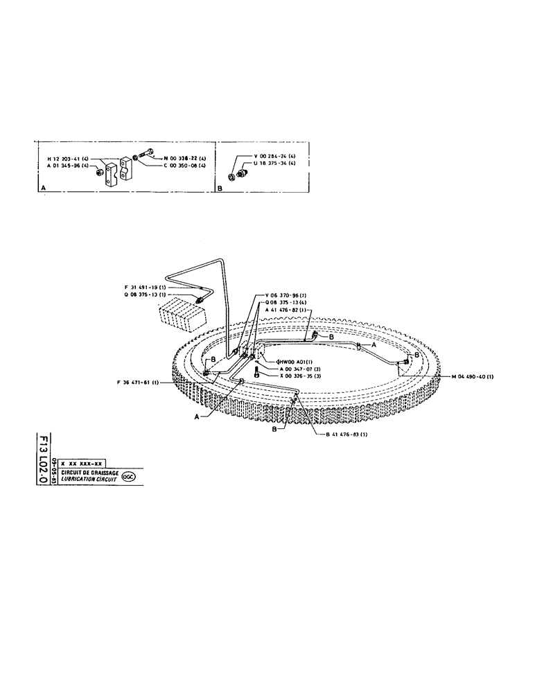 Схема запчастей Case 220 - (137) - LUBRICATION CIRCUIT (07) - HYDRAULIC SYSTEM