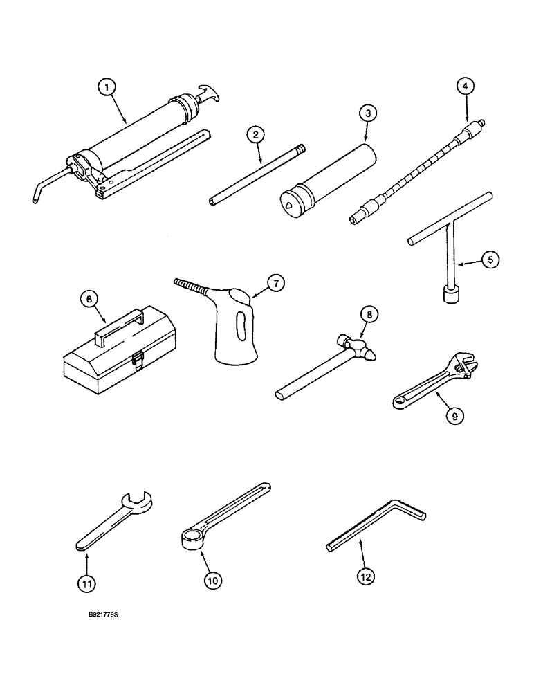 Схема запчастей Case 9010 - (9-66) - TOOLS (09) - CHASSIS