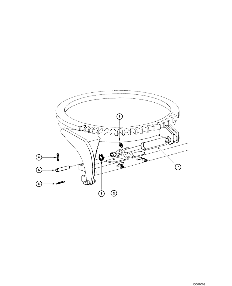 Схема запчастей Case 845 - (09.16[00]) - BLADE - TILT MECHANISM (09) - CHASSIS