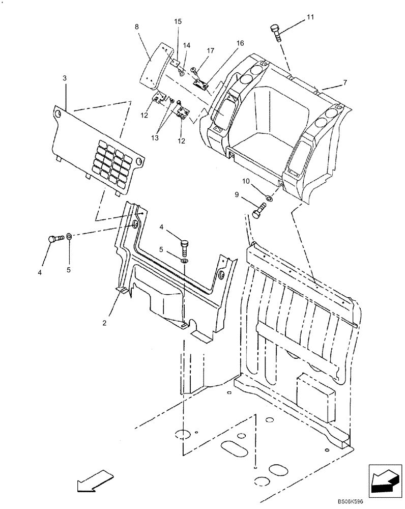 Схема запчастей Case CX290B - (09-14) - REAR STAND (09) - CHASSIS/ATTACHMENTS