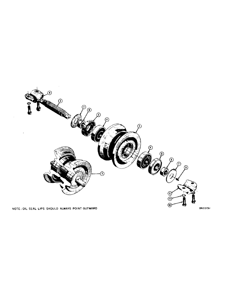 Схема запчастей Case 320 - (072) - TRACK ROLLER (04) - UNDERCARRIAGE