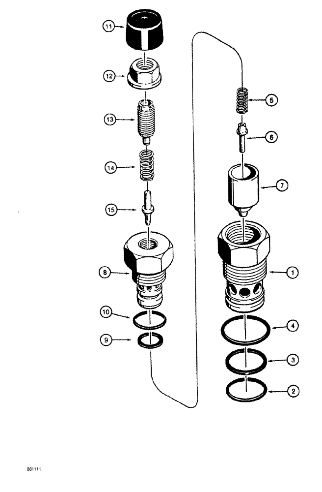 Схема запчастей Case 1150G - (8-056) - CIRCUIT RELIEF AND ANTICAVITATION VALVES, PRIOR TO JJG0218023 AND JG0218024 - JJG0218478 (07) - HYDRAULIC SYSTEM