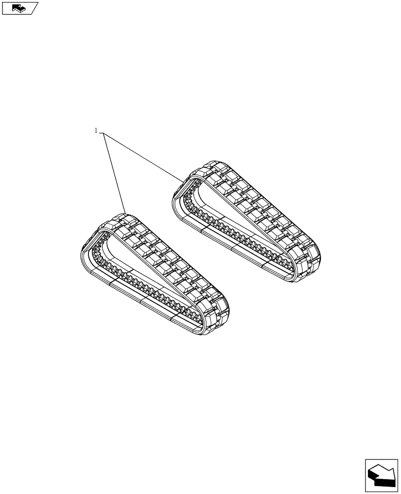 Схема запчастей Case TR270 - (48.100.AE) - TRACK BELT (TR270) (48) - TRACKS & TRACK SUSPENSION