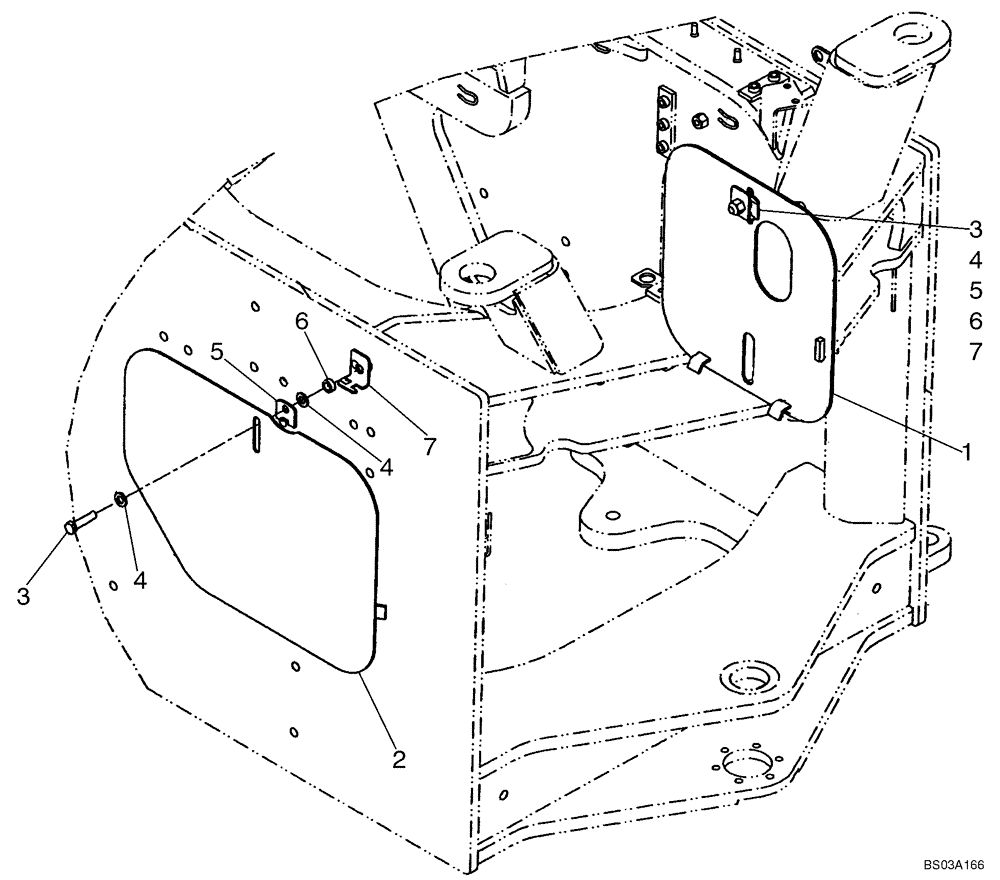 Схема запчастей Case 721D - (09-11) - FRAME, REAR - COVERS (09) - CHASSIS