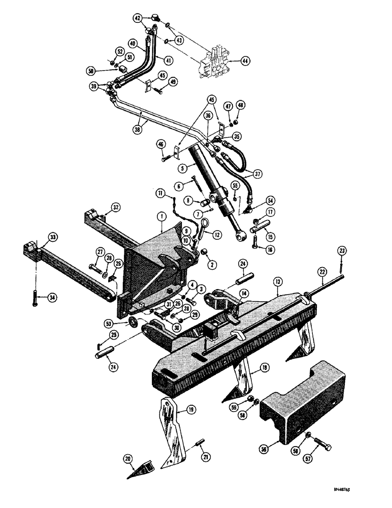 Схема запчастей Case 750 - (216) - * RIPPER AND RIPPER HYDRAULICS, (LATE PRODUCTION) (07) - HYDRAULIC SYSTEM