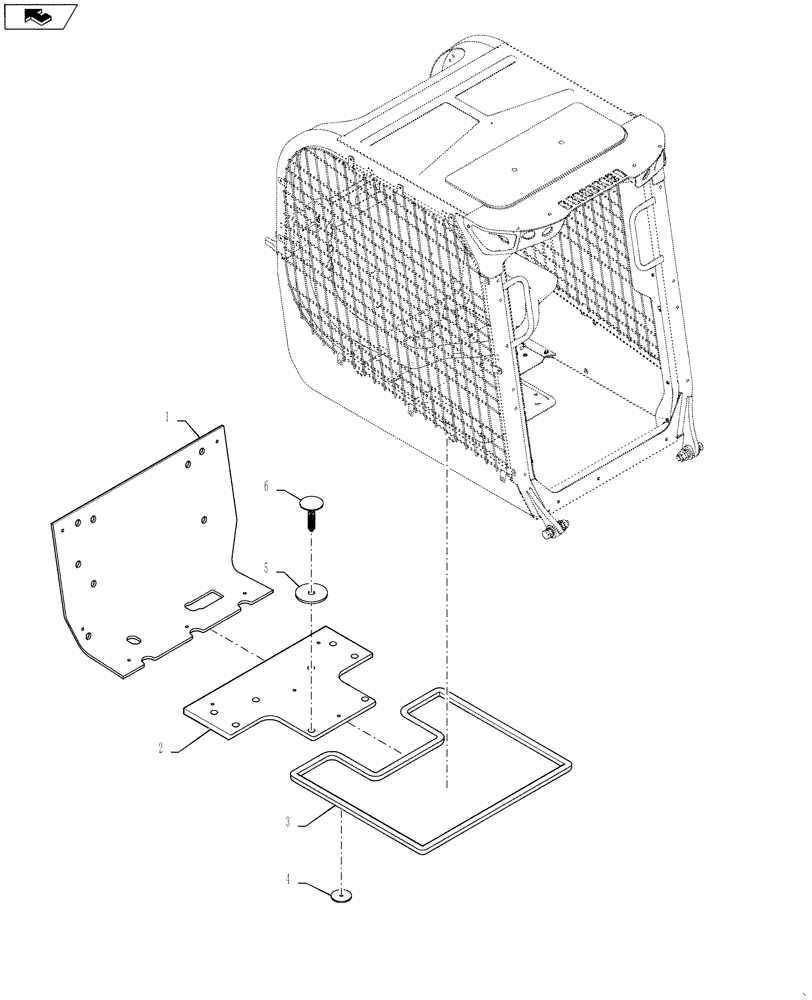 Схема запчастей Case SR200 - (90.119.AB[01]) - CAB SEALING (ALL CASE) (90) - PLATFORM, CAB, BODYWORK AND DECALS