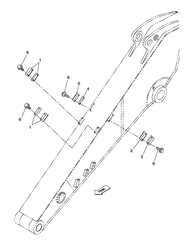 Схема запчастей Case CX470C - (09-208-00[01]) - DIPPER - 2.53 M - OPTIONAL AND LOW FLOW - BRACKET (05.1) - UPPERSTRUCTURE CHASSIS/ATTACHMENTS