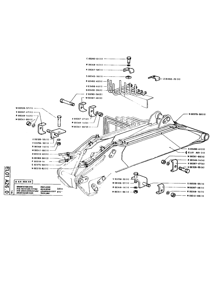 Схема запчастей Case LC80 - (095) - HYD. ROTATION FITTING, MAIN BOOM 