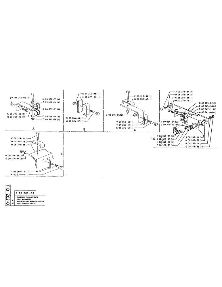 Схема запчастей Case RC200 - (059) - PIPES MOUNTING 