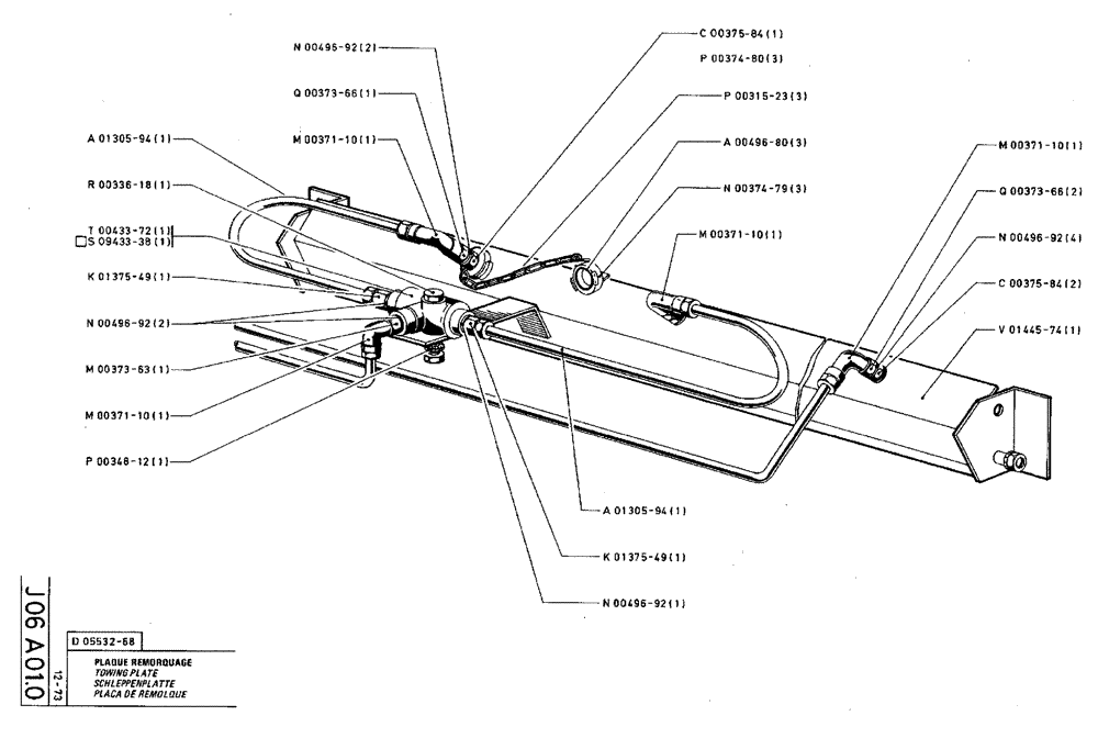 Схема запчастей Case TY45 - (J06 A01.0) - TOWING PLATE (18) - ATTACHMENT ACCESSORIES