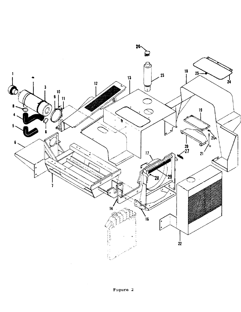 Схема запчастей Case L55 - (06) - HOOD, AIR CLEANER, ENGINE MOUNT - FORD ENGINES 