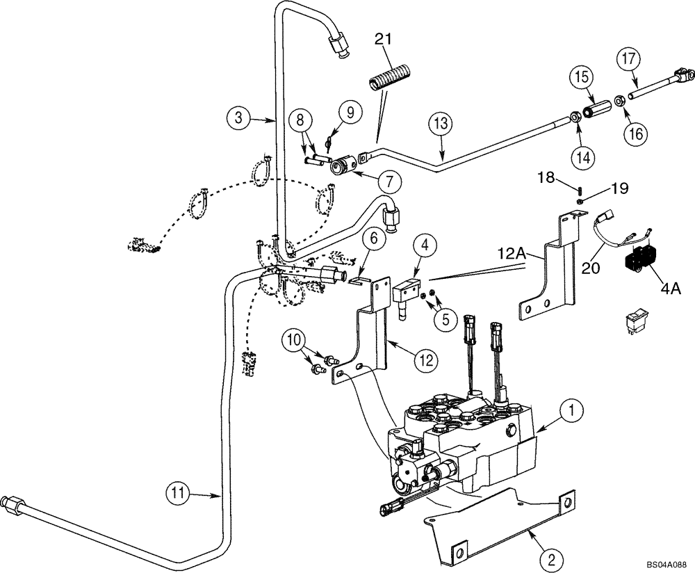 Схема запчастей Case 70XT - (08-03) - HYDRAULICS - SELF-LEVELING, DUAL (60XT) (08) - HYDRAULICS