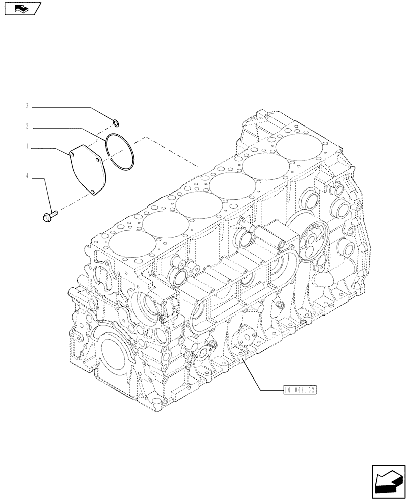 Схема запчастей Case F2CFE614A A013 - (10.114.01) - BELT PULLEY DRIVE & COVER (504150293) (01) - ENGINE