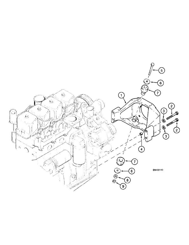 Схема запчастей Case 570LXT - (2-20) - ENGINE MOUNTING (02) - ENGINE