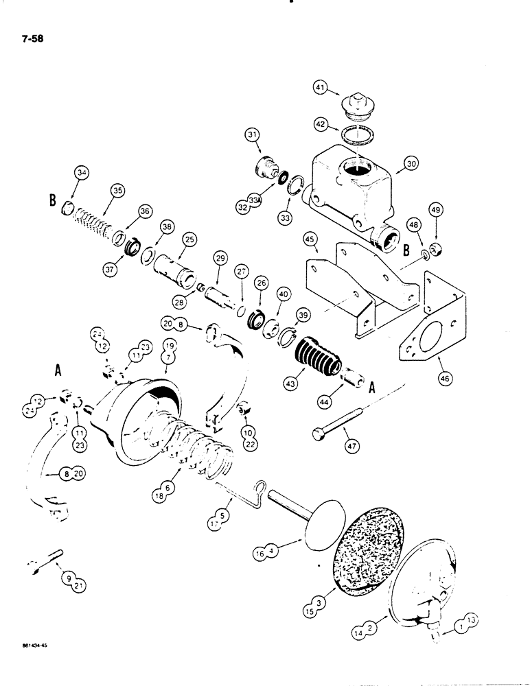 Схема запчастей Case W20C - (7-58) - L107985 AND L112959 BRAKE ACTUATORS (07) - BRAKES