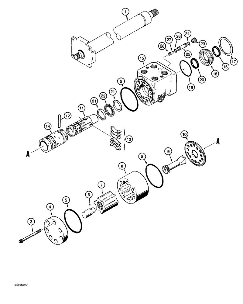 Схема запчастей Case 760 - (05-031A) - STEERING CONTROL VALVE ASSEMBLY - 141535A1 (41) - STEERING