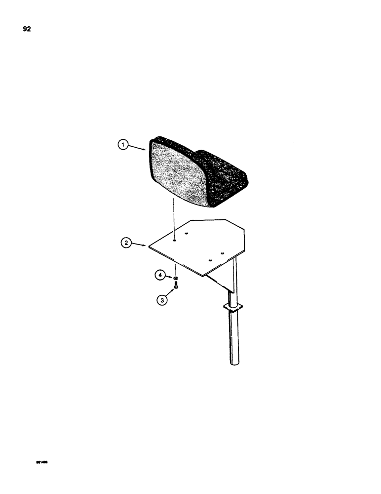 Схема запчастей Case D130 - (7-092) - SEAT AND SEAT MOUNTING, USED ON 1835C, 1840, AND 1845C UNI-LOADER 