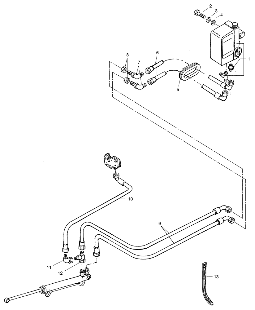 Схема запчастей Case 325 - (5.601C[03B]) - HOODS - HYDRAULIC DUMPING (87640985) (10) - Cab/Cowlings