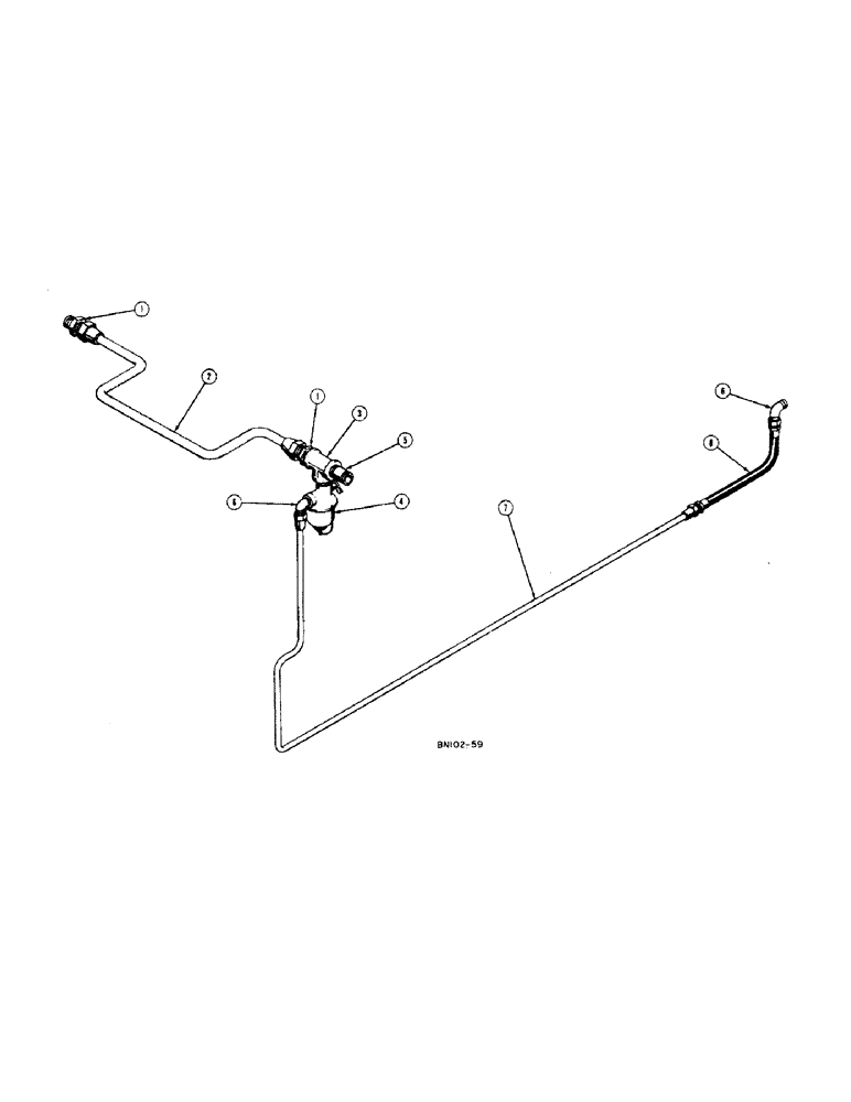 Схема запчастей Case 400 - (086) - FUEL LINES (BACKHOE - GAS MODELS) (02) - FUEL SYSTEM